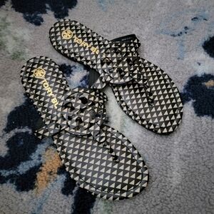 Tory Burch Miller Sandal in Triangle Geo Allover size 7.5